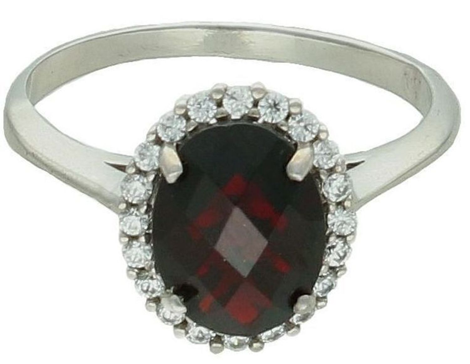 Srebrny pierścionek damski 925 Kamień naturalny rubin PM 18.jpg